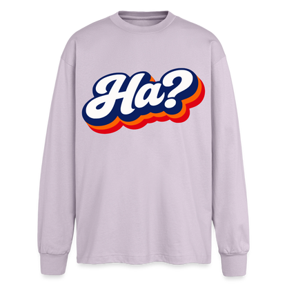 Ha? Design – Oversized Langarmshirt - verblasstes Lila