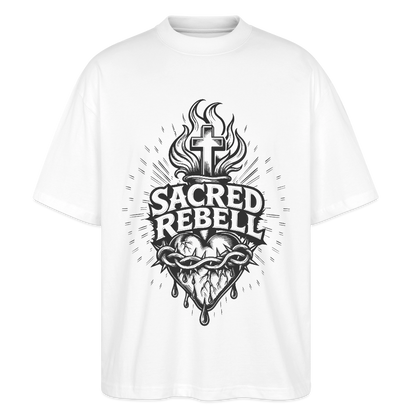 Sacred Rebell Design – Oversized Unisex Bio T-Shirt - Weiß