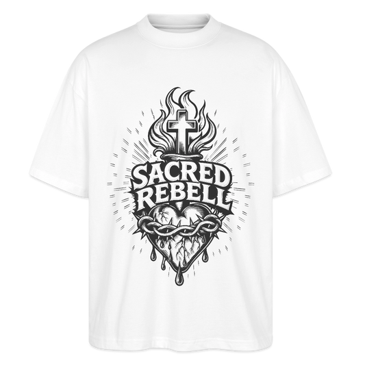 Sacred Rebell Design – Oversized Unisex Bio T-Shirt - Weiß