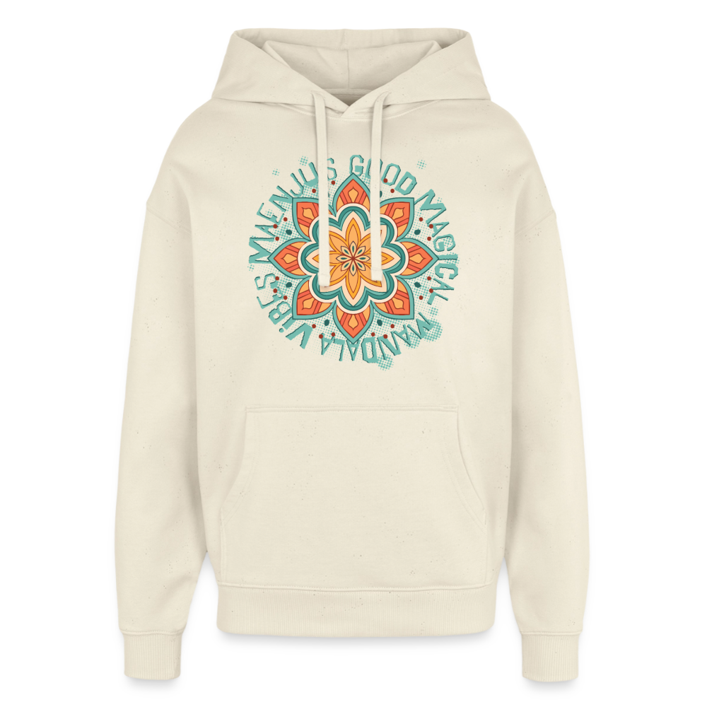 Mandala Türkis Design – Oversized Unisex Hoodie - Natur