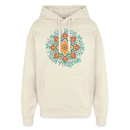 Mandala Türkis Design – Oversized Unisex Hoodie - Natur