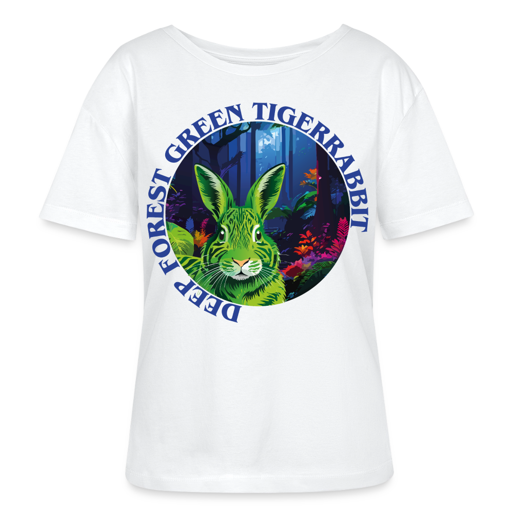 Tiger Rabbit Design – Rundhals Frauen Bio-T-Shirt - Weiß