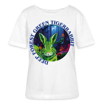 Tiger Rabbit Design – Rundhals Frauen Bio-T-Shirt - Weiß