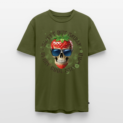 Strawberry Skull Design – Männer Premium T-Shirt - Khaki