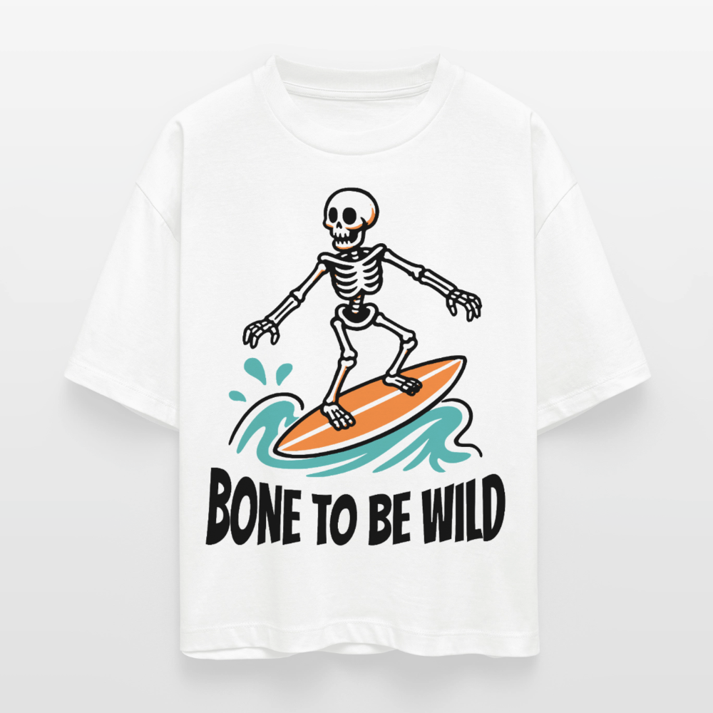 Bone to be Wild Design – Frauen Boxy Bio-T-Shirt - Weiß