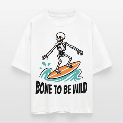 Bone to be Wild Design – Frauen Boxy Bio-T-Shirt - Weiß