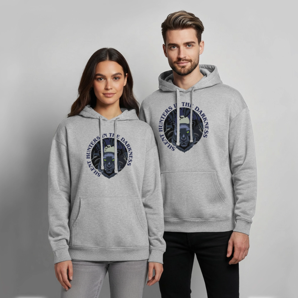 Silent Hunter Design – Oversized Unisex Hoodie - Grau meliert