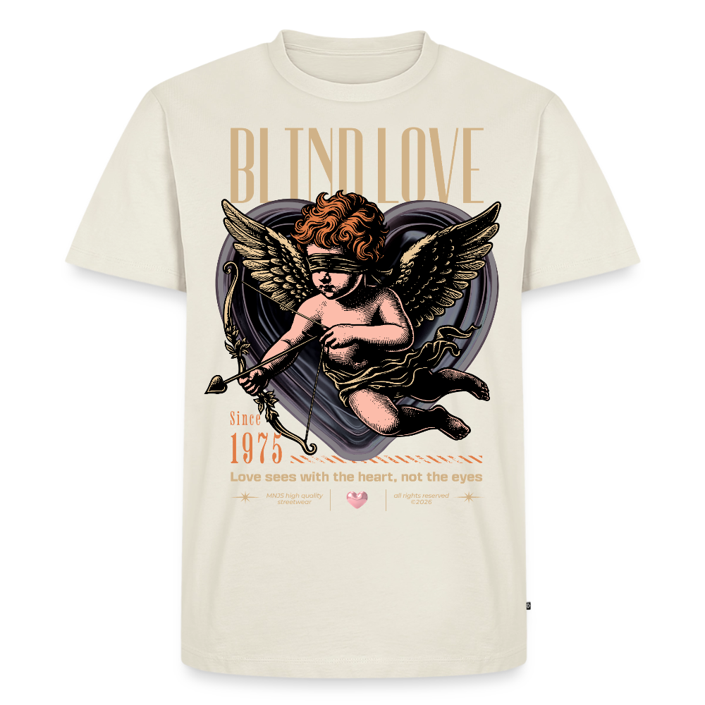 Blind Love Design –  Männer Premium T-Shirt - Naturweiß