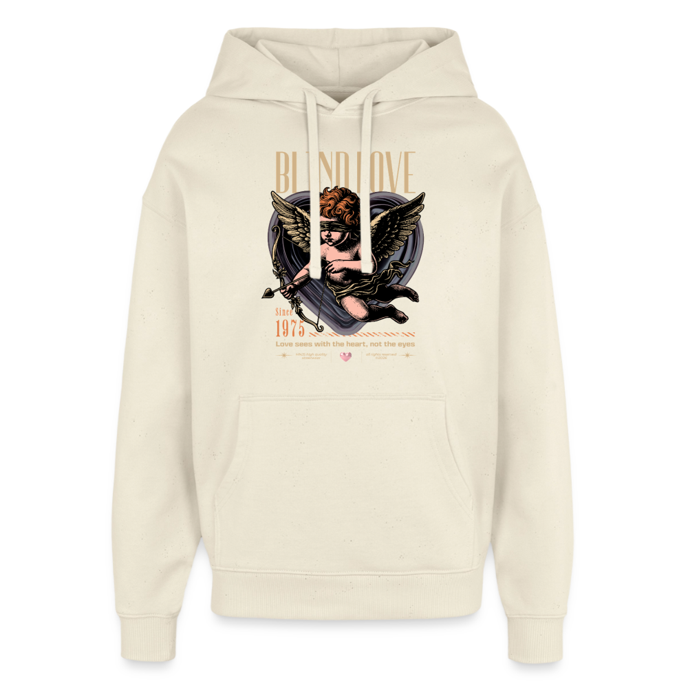 Bear Design – Oversized Unisex Hoodie - Natur