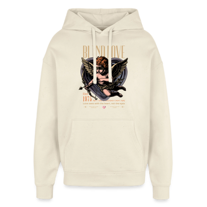 Bear Design – Oversized Unisex Hoodie - Natur