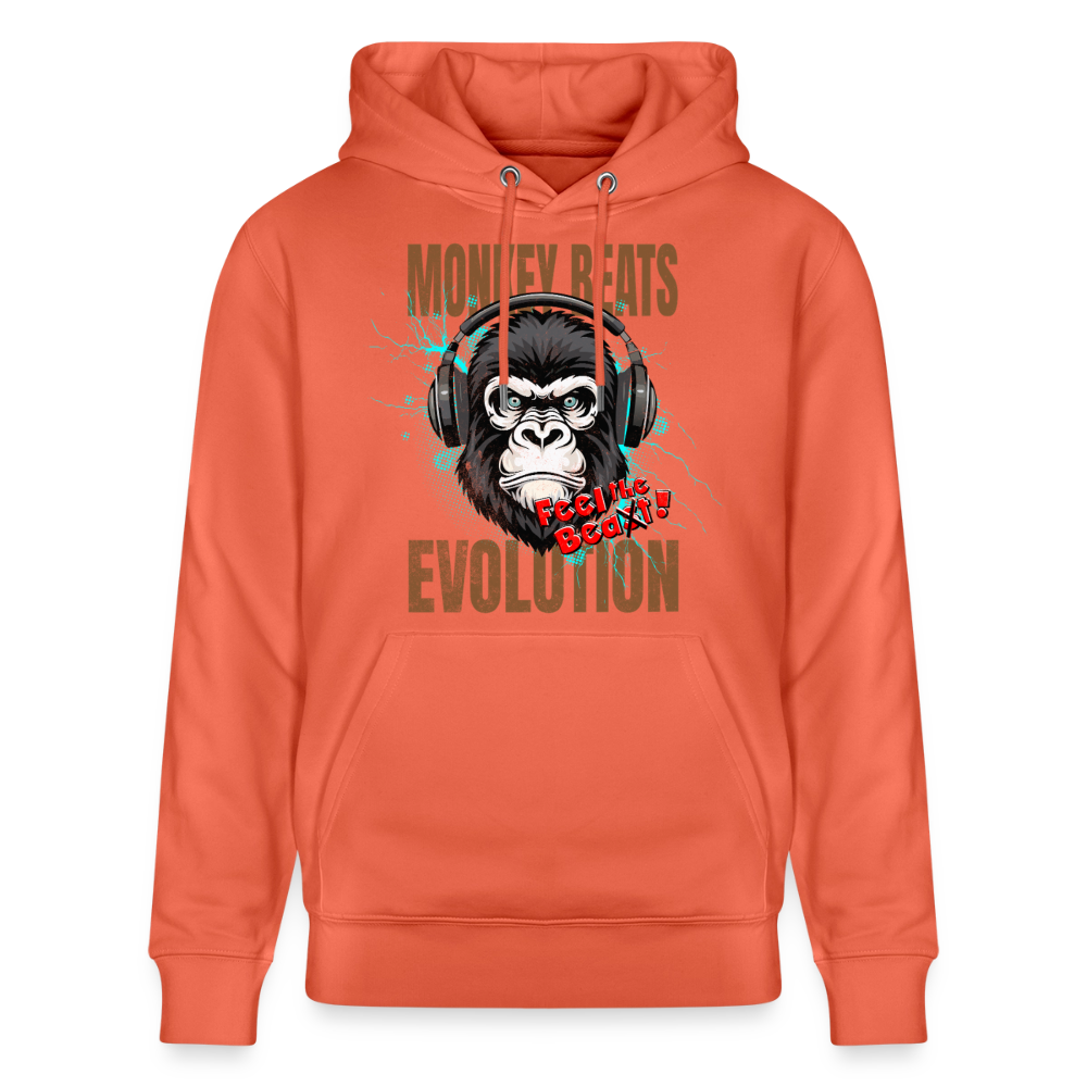 Monkey Beats Design – Unisex Bio-Hoodie - Hellrot