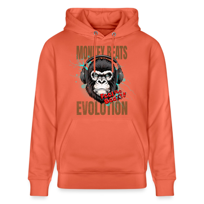 Monkey Beats Design – Unisex Bio-Hoodie - Hellrot