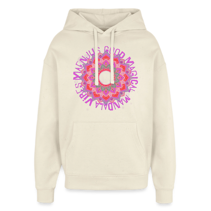 Mandala Pink Design – Oversized Unisex Hoodie - Natur