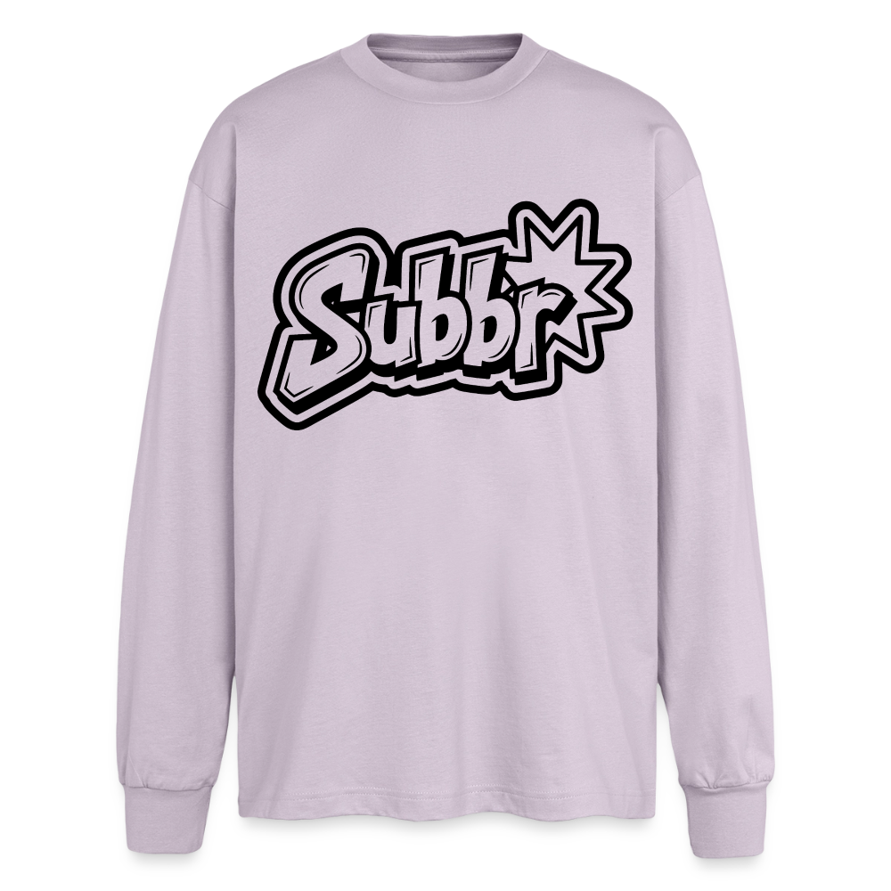 Subbr Design – Oversized Langarmshirt - verblasstes Lila