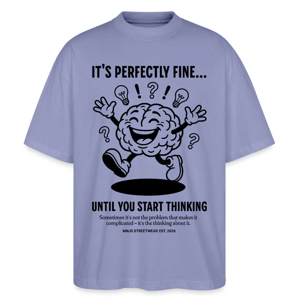 Brain Design – Oversized Unisex Bio T-Shirt - Violett
