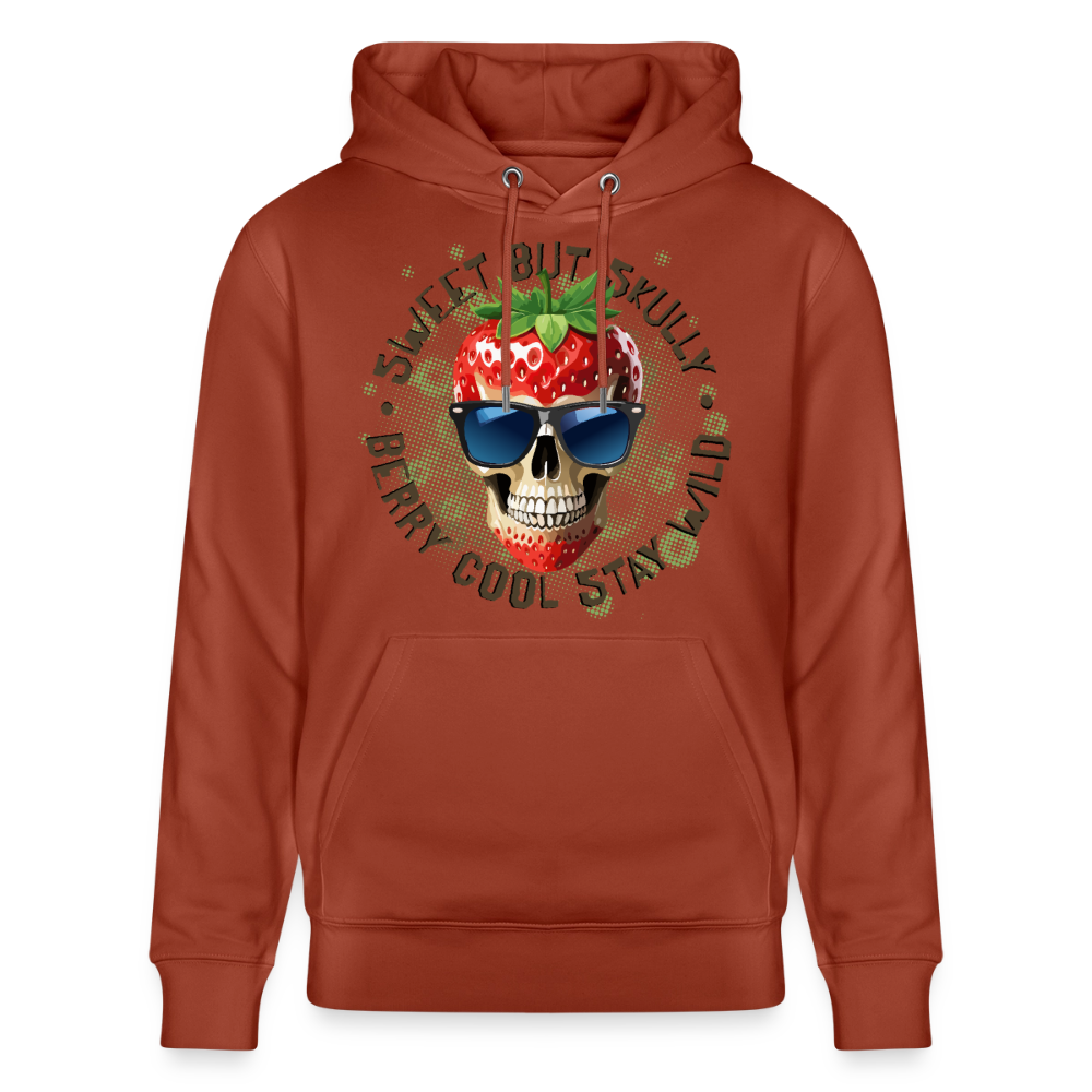 Strawberry Skull Design – Unisex Bio-Hoodie - Terrakotta