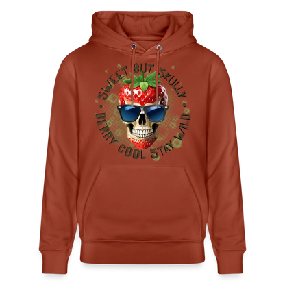 Strawberry Skull Design – Unisex Bio-Hoodie - Terrakotta
