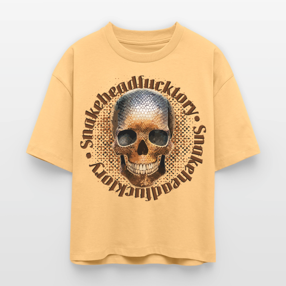 Snake Skull Design – Frauen Boxy Bio-T-Shirt - Mispel