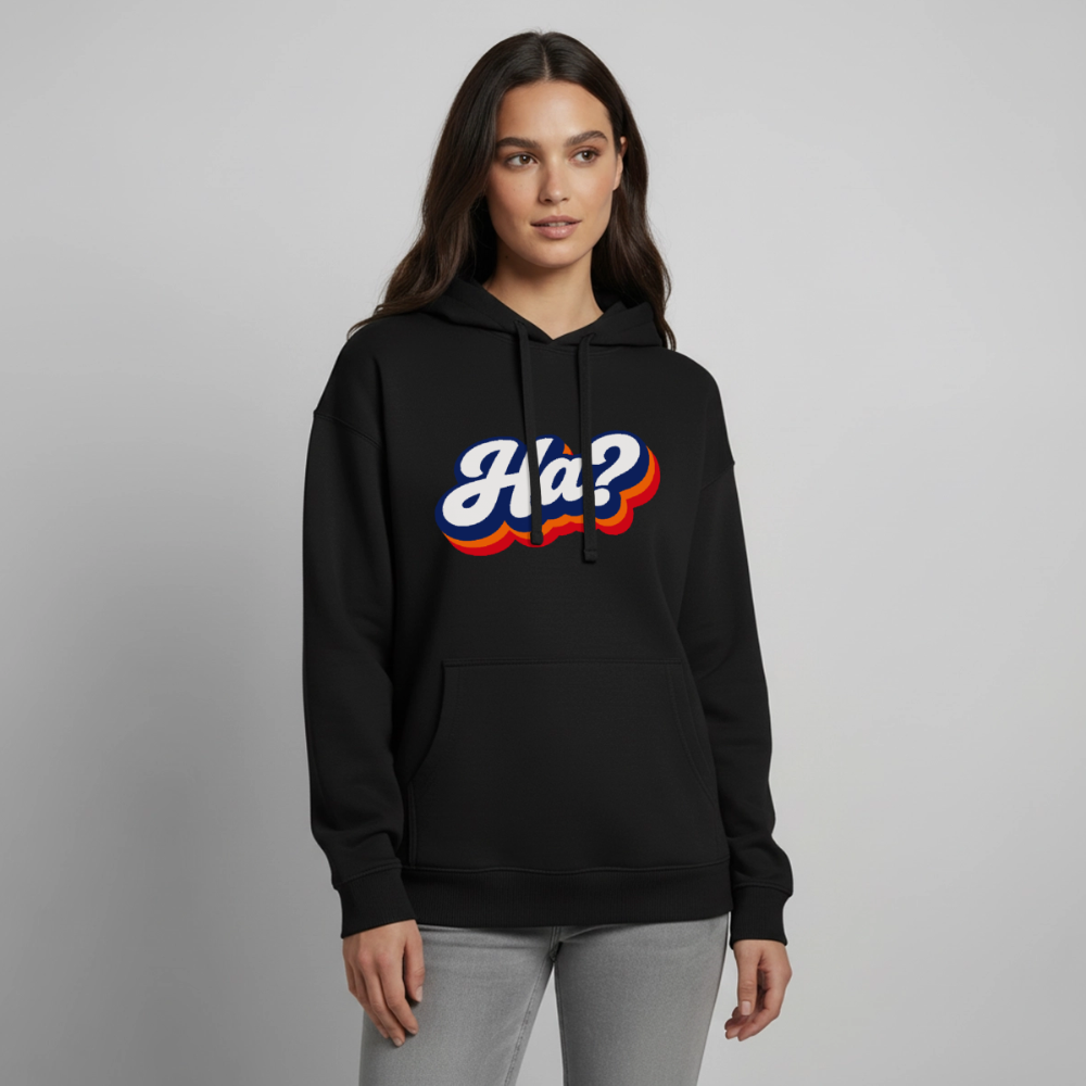 Ha? Design – Oversized Unisex Hoodie - Schwarz