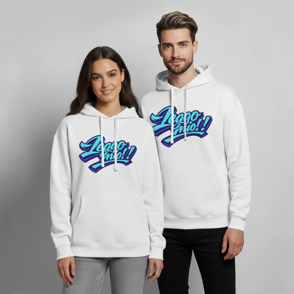 Leggomio Design – Oversized Unisex Hoodie - Weiß