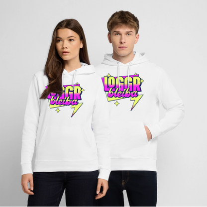 Logo bleibt Design – Unisex Bio-Hoodie - Weiß