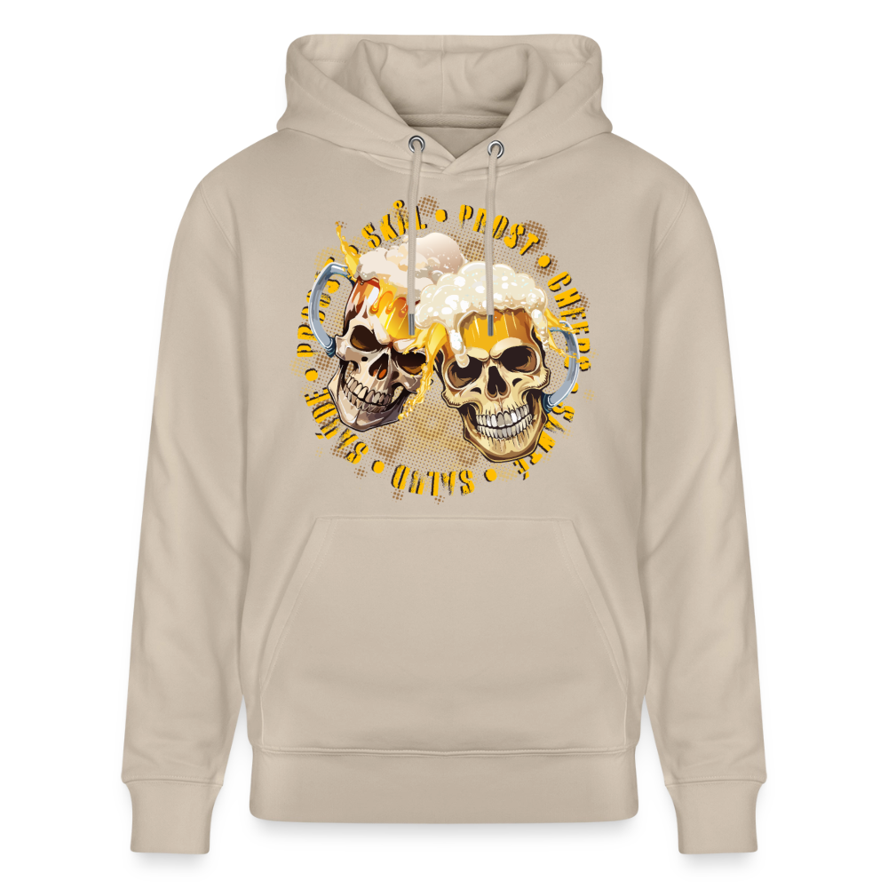 Party Skull Design – Unisex Bio-Hoodie - Beige