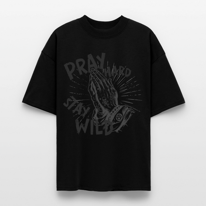 Pray Hard Design – Unisex Bio T-Shirt - Schwarz