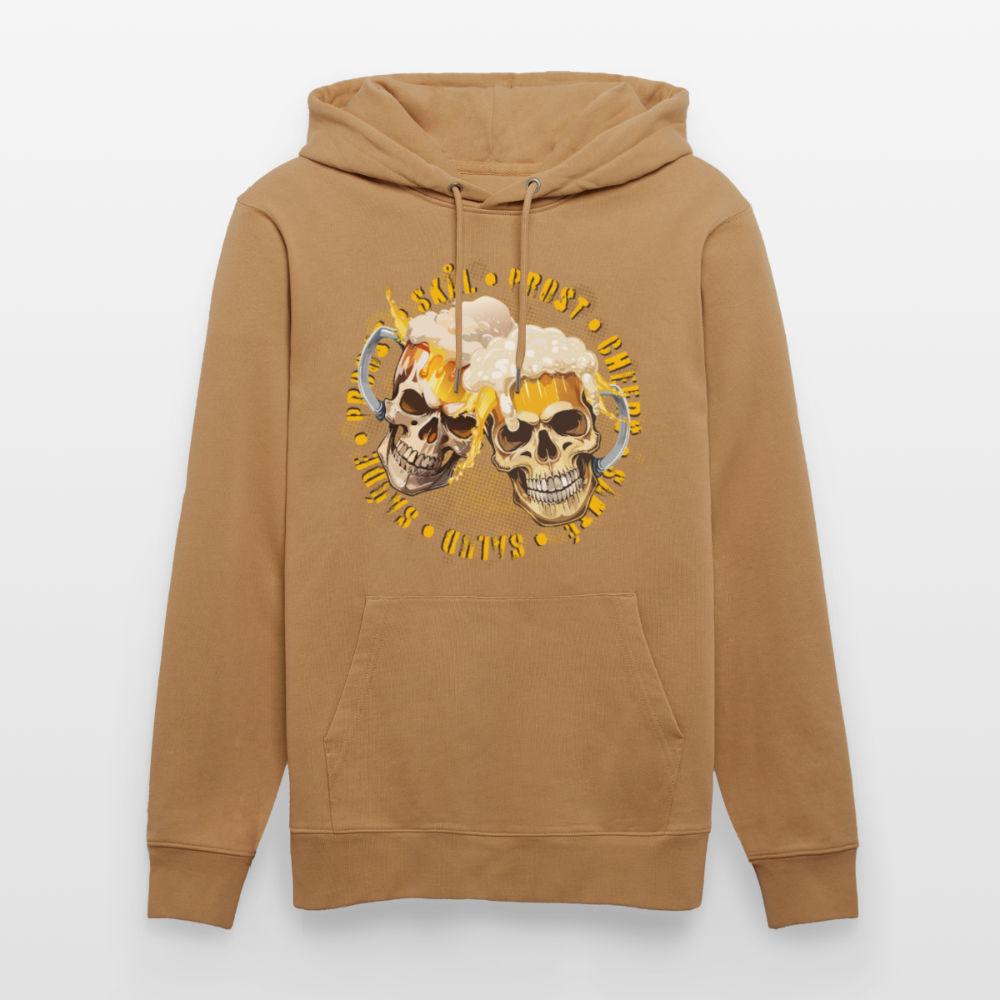 Party Skull Design – Unisex Bio-Hoodie - Karamell 