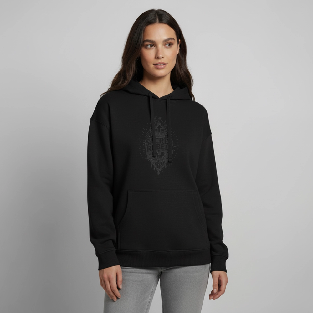 Sacred Rebell Design – Oversized Unisex Hoodie - Schwarz