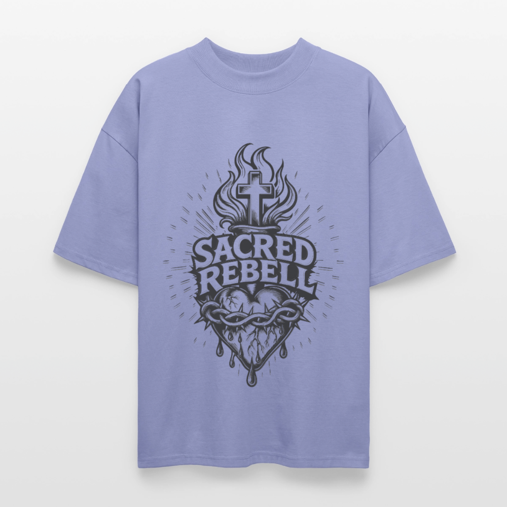 Sacred Rebell Design – Oversized Unisex Bio T-Shirt - Violett