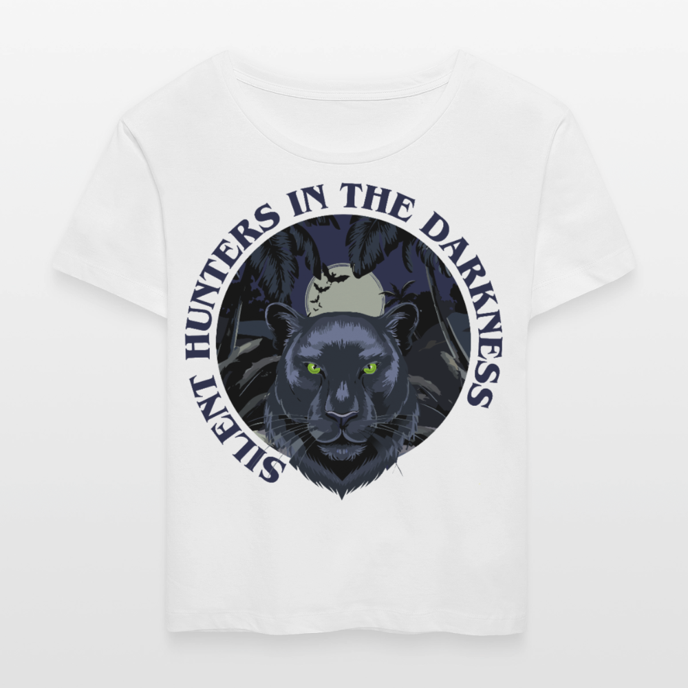 Silent Hunter Design – Rundhals Frauen Bio-T-Shirt - Weiß