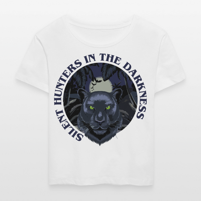 Silent Hunter Design – Rundhals Frauen Bio-T-Shirt - Weiß