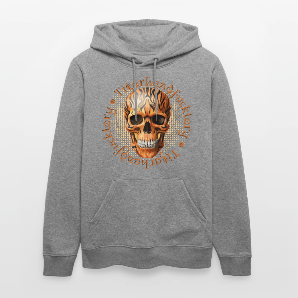 Tiger skull Design – Unisex Bio-Hoodie - Hellgrau marmoriert