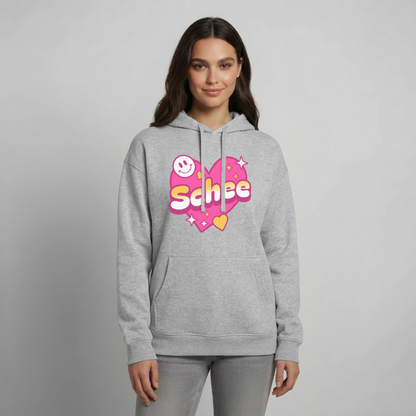 Schnee Design – Oversized Unisex Hoodie - Grau meliert