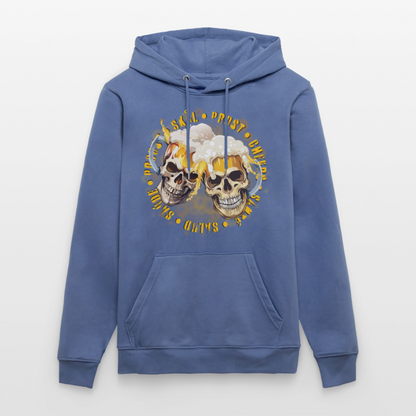 Party Skull Design – Unisex Bio-Hoodie - Blau