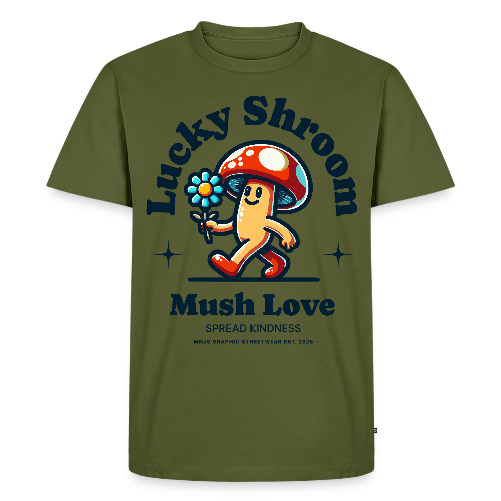 Lucky Shroom Design – Männer Premium T-Shirt - Khaki