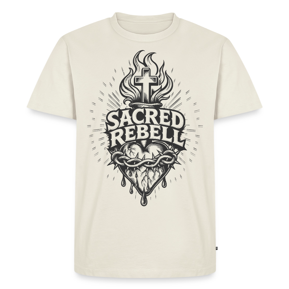 Sacred Rebell Design – Männer Premium T-Shirt - Naturweiß