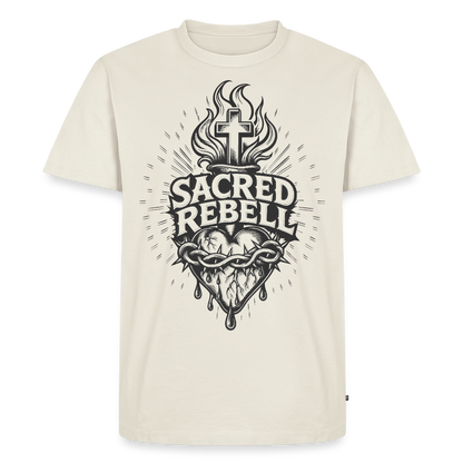 Sacred Rebell Design – Männer Premium T-Shirt - Naturweiß