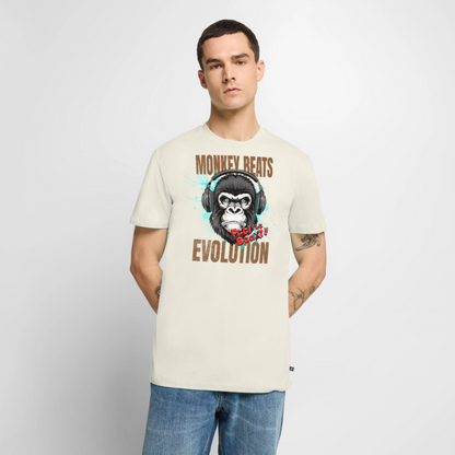 Monkey Beats Design – Männer Premium T-Shirt - Naturweiß