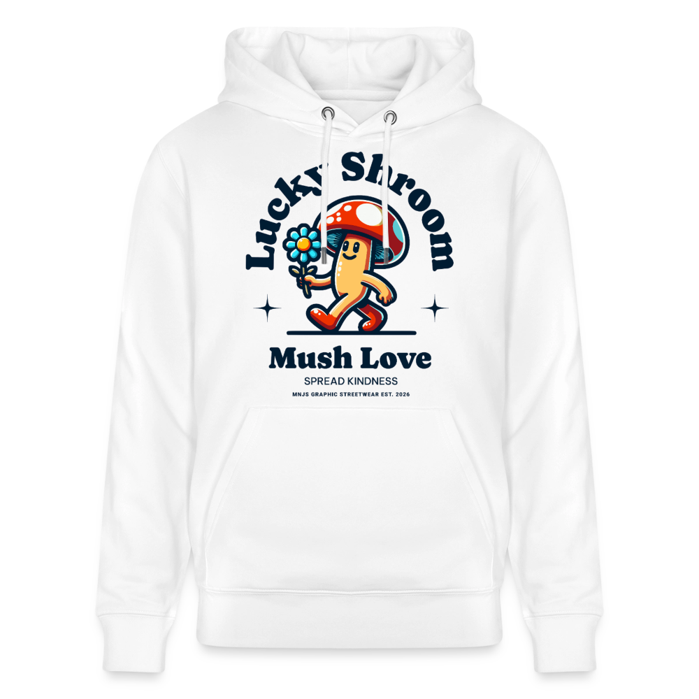 Lucky Shroom Design – Unisex Bio-Hoodie - Weiß