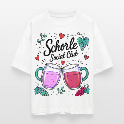 Schorle Social Club – Frauen Boxy Bio-T-Shirt - Weiß