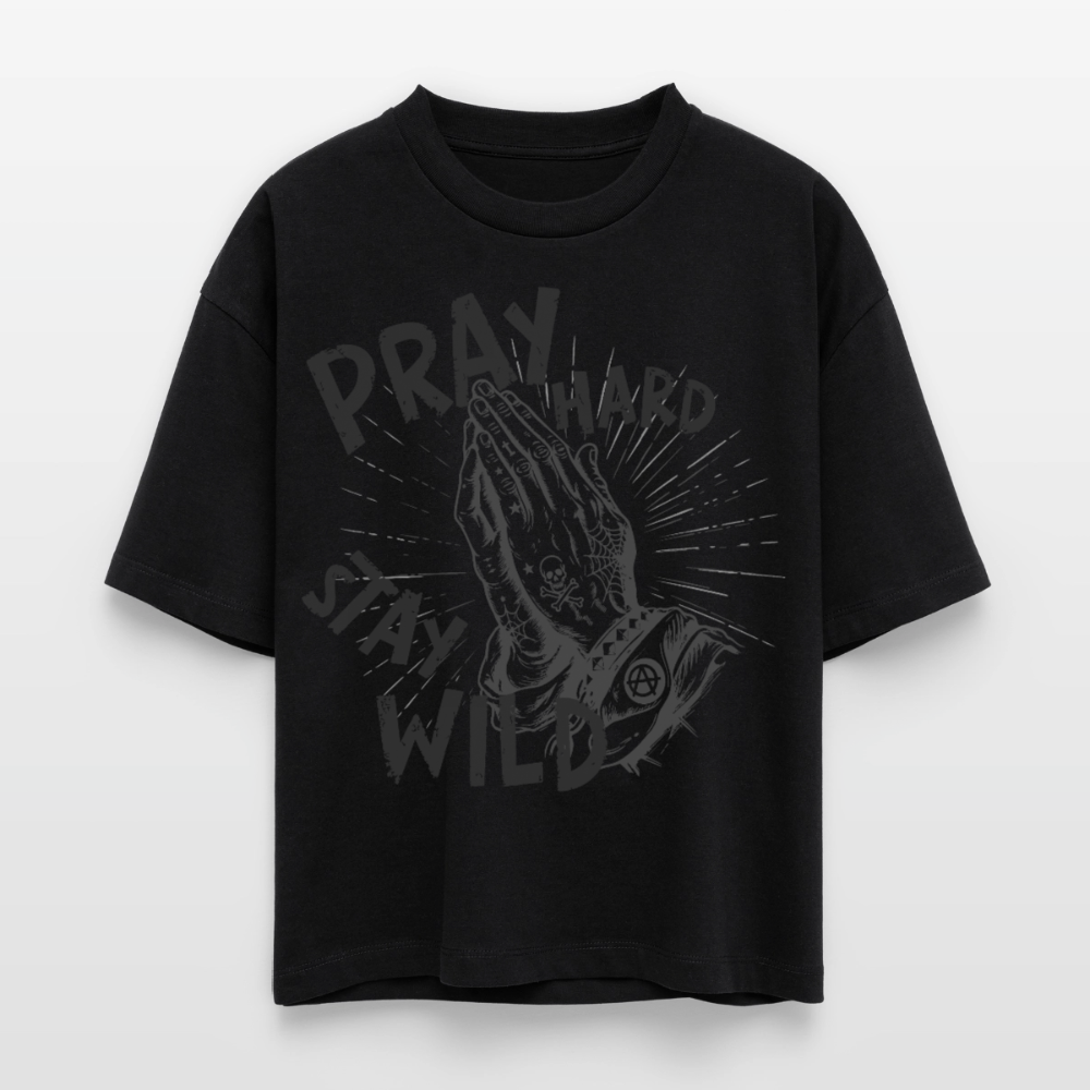 Play Hard Design – Frauen Boxy Bio-T-Shirt - Schwarz