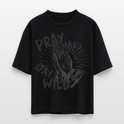 Play Hard Design – Frauen Boxy Bio-T-Shirt - Schwarz