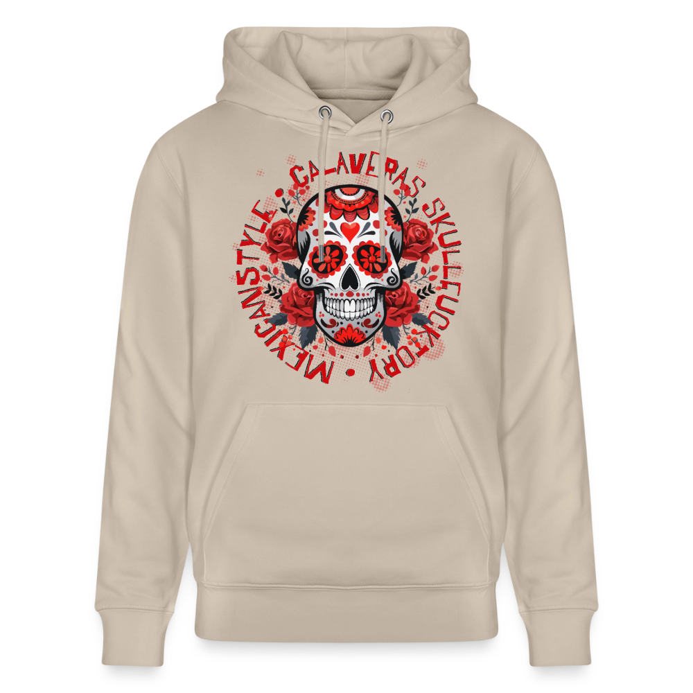 Sugar Skull Rosen Design - Unisex Bio-Hoodie - Beige