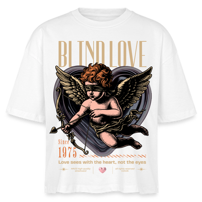 Blind Love Design – Frauen Boxy Bio-T-Shirt - Weiß
