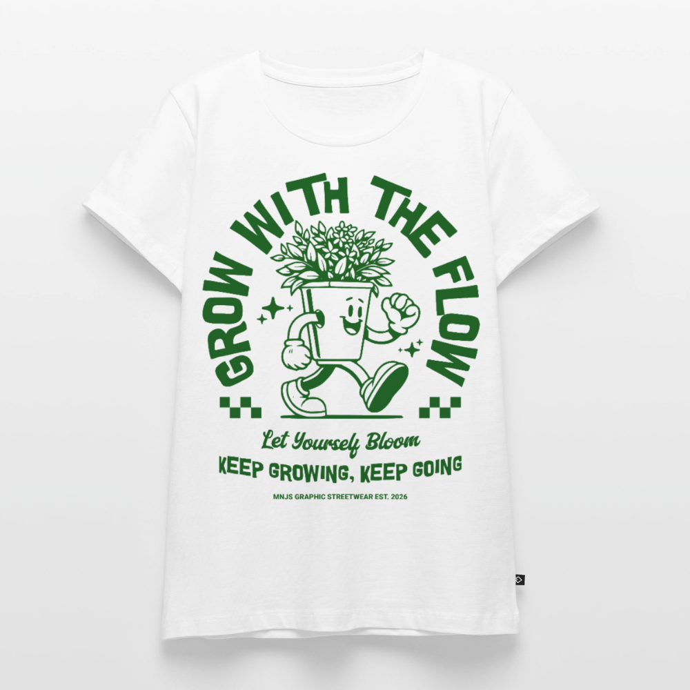 Keep Growing Design – Frauen Premium T-Shirt - Weiß