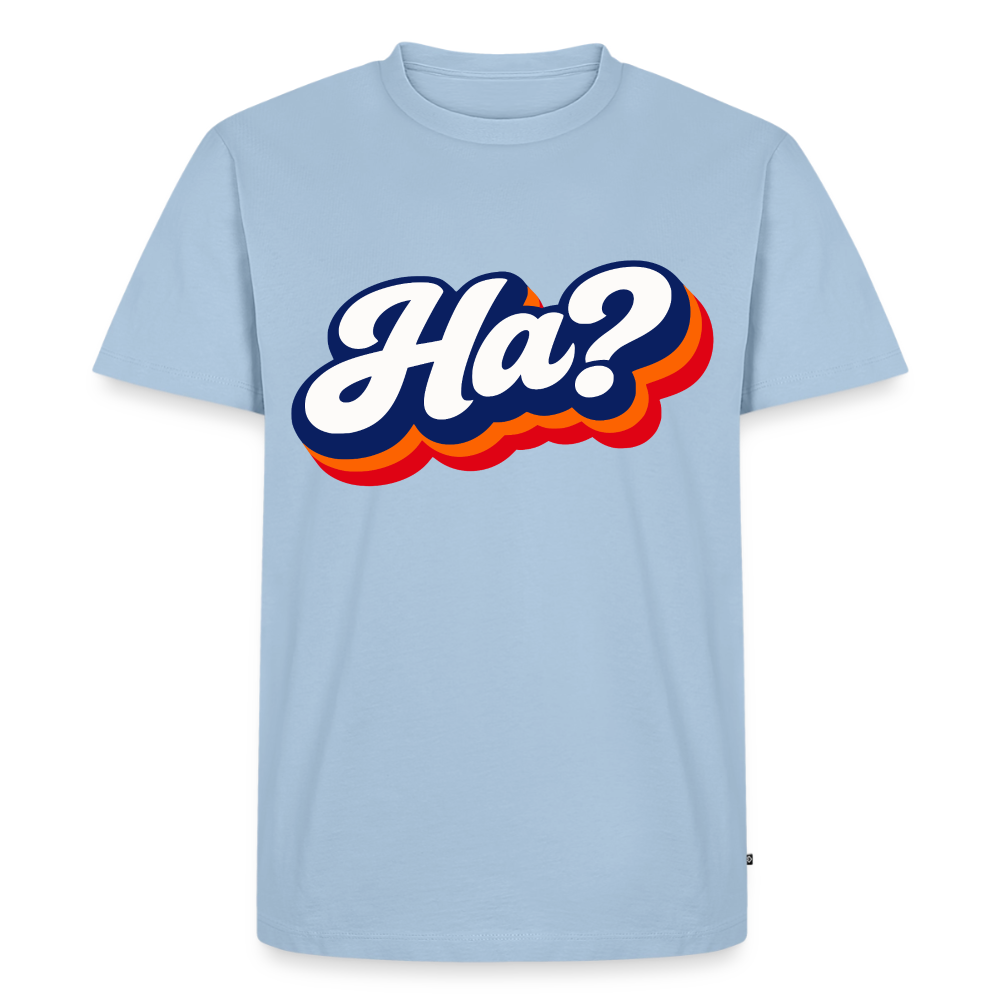 Ha? Design – Männer Premium T-Shirt - Hellblau