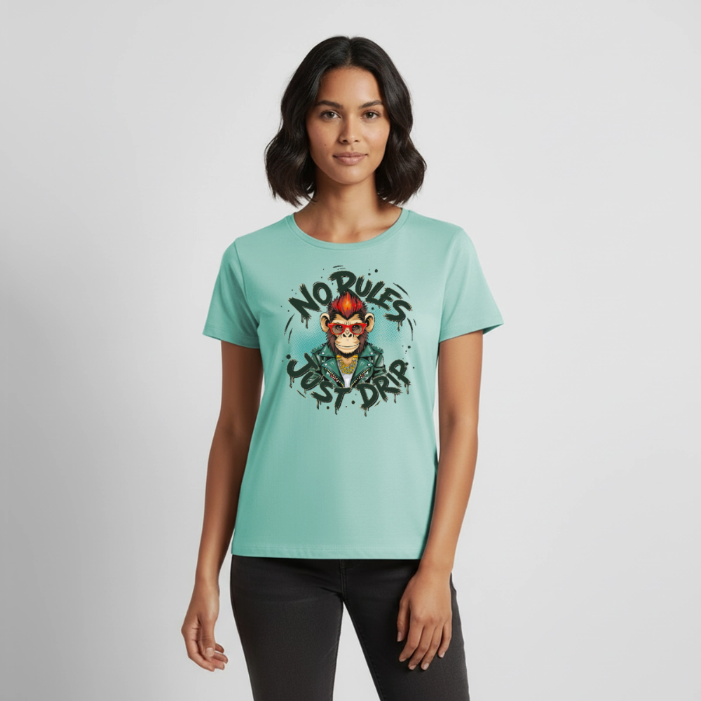 Monkey No Rules Design – Frauen Premium T-Shirt - Mint 