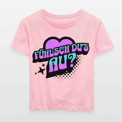 Fühlsch du‘s au Design – Rundhals Frauen Bio-T-Shirt - Hellrosa