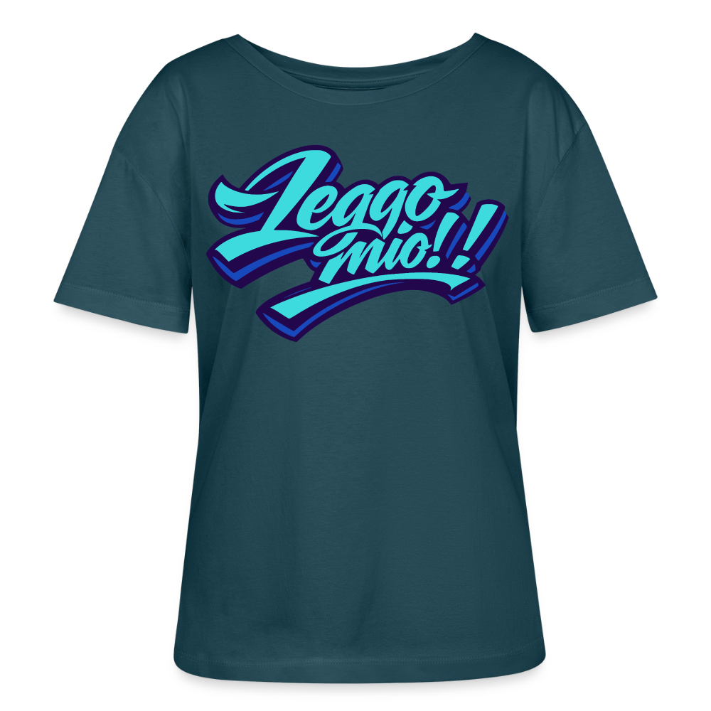 Leggomio Design – Rundhals Frauen Bio-T-Shirt - Dunkles Petrol
